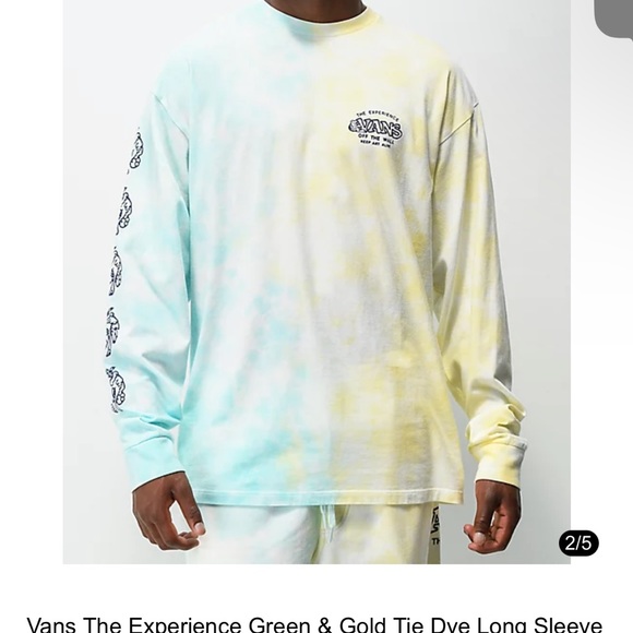 blue and gold vans off the wall longsleeve T - Picture 3 of 4